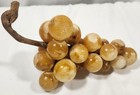 Antique Italian Alabaster Stone Fruit 24 Cluster Alabaster Pink Salmon Grapes 9 