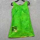 Vtg Romper Womens M Yellow Floral Reversible 2 Piece Set 60 s 70 s Retro