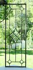 11  X 33  Stunning Handcrafted Stained Glass Clear Beveled Window Panel