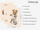 Teddy Bear Nursery Wall Decor Baby Boy Room Wall Art Vintage Sports Canvas Po   