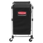 Collapsible X Cart 4 Bushel Black Steel Commercial Laundry Wheels Rubbermaid