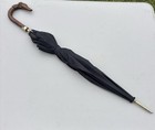 Vintage Comoy s Of London Black Umbrella Greyhound whippett Head Handle Rare