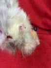 Bunny Rabbit Old Mechanical Jumping Antique Toy Real Bunny Pelt Fur Works Jumps