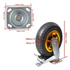 8 Inch Heavy Duty Casters Wheels Set Of 4 Swivel Industrial Casters Rubber Wheel