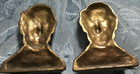 Abraham Lincoln Bookends Cast Iron With Bronze Finish 6 1 4  Felt Bottom