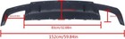 Rear Diffuser For Chrysler 300 Dual Rectangle Exhaust Opening Carbon Fiber Paint
