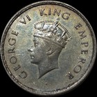 Rare 91 7 Silver British India George Vi Silver 1 2 Rupee 1939 High Grade Sa66