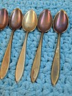 Set Of 6 Vintage Dirigold Dirilyte Goldware Regal Teaspoons Flatware