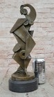 Abstract Bronze Nude Sculpture Listed Artist  signed  Modernist Mid Century Art