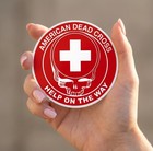 Grateful Dead Steal Your Face Red Dead Cross Premium Sticker 3 In Jerry Garcia