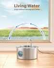 Cat Water Fountain Stainless Steel - Dog Automatic Waterer Bowl - Auto Pet Di   