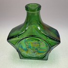 Wheaton Glass Bottle Humphrey Bogart Star Shaped Green Carnival