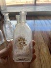 Lot Of 4 Antique   Vtg Misc Glass Apothecary Medicine Bottles Whiskey 1900s