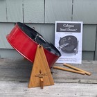 10  Calypso Steel Drum Woodstock Percussion Red Black Painted 9 Notes Tuned