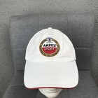 Amstel Light Hat Cap Strap Back White Red Beer Advertising Embroidered Mens