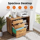 Filing Cabinet Home Office Wood 3-drawer File Mobile Lateral Filing Cabinets 
