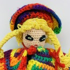 Vintage Crochet Doll   very Colorful Outfit  11    
