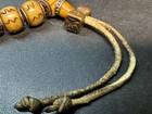 Hand-carved Yak Bone Mala Bracelet   Tibetan Buddhist Prayer Beads   Wave Patte