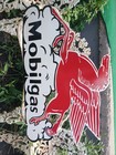 Vintage Large Mobil Mobilgas Pegasus Gasoline Service Station 3ft Porcelain Sign