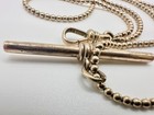 Antique Gold Filled Bead Signed Victorian Watch Fob Chain  Necklace 12g 22    Read