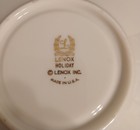 Lenox Holiday Holly Gold Rim Saucer 6  Round Decorated Made In Usa Set Of 2