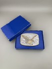 American Eagle Belt Buckle 1982 Anniversary Silver Plated 24k Gold Plated 