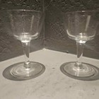 Set Of Two Glass Cocktail Glsasse Coupe Glasses Barware 