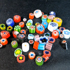 Mixed Millefiori Glass Slices 90 Coe Fusing Mosaic 28 Grams