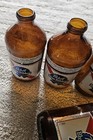 Pabst Blue Ribbon Vintage Brown Amber Bottles Foil Labels 1970 s 5 Total 12 Oz  