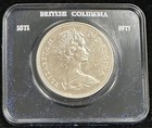 1971 Canada British Columbia Proof Silver Dollar In Case - Lot Of 2