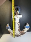 Rustic Wooden Ship Anchor Wall Decor Hanging Nautical Decoration Rope Accent