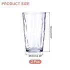 2pcs 17oz Acrylic Drinking Glasses Plastic Reusable Tumblers  Transparent