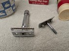 Vintage Safety Razor   Badger Brush   Shaving Mug   Soap Holiday Gift Set