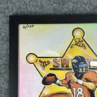 Peyton Manning Nfl Denver Bronco Downtown  Ltd Art  100 Framed 15    X 12   