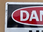 Authentic Vintage Metal Danger High Voltage Sign 13 5x20 Industrial Salvage