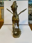 Vintage Solid Brass Pegasus Flying Horse 8 5 t 3 Lb Heavy Greek Mythology Statue