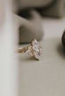Marquise Moissanite Cluster Ring - 14k Yellow Gold Plated - 2ct - Size 4 5