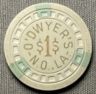 Vintage O dwyers  1 Illegal Casino Chip New Orleans La Hub Mold 1940s Mob Poker