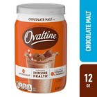 Ovaltine Chocolate Malt Powdered Drink Mix For Hot And Cold Milk Canister 12 Oz