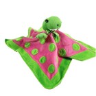 Izzy Baby Lovey Dinosaur Toy Plush Security Blanket Pink Green Polka Dot 16 