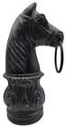 Heavy Cast Iron Horse Head Hitching Post Fence Gate Topper W  Ring Vintage 12 5 
