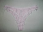 Shein Tween Girls Lace Trim Cotton Thong Panties Pastel Pink Nwot