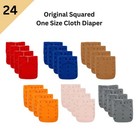 Cloth Diaper Value Pack - 24 One Size Original Squared   48 Diaper Inserts  D   