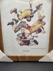 Vintage Norman Rockwell Framed Print  first Down    8x10 In Frame Football