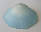 Vintage Blue Frosted Glass Art Deco Hanging Ceiling Fixture Light Shade