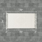 French Connection Nellore Bath Rugs Woven And Beaded Bath Mats Durable And