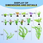 30pcs Aquarium Plants Green Fish Tank Plants Artificial Aquarium Fish Tant