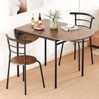 3-piece Drop Leaf Dining Table Set  Extendable Kitchen Breakfast Table