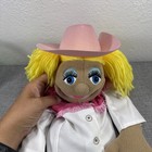 Melissa   Doug Cowgirl Puppet Sally Sidesaddle Pink Western Hat Plush Toy No Rod