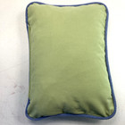 Vintage Handmade Welcome Throw Pillow Green Blue 10 X 14   